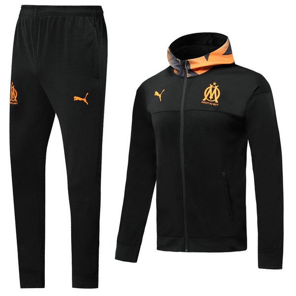 Trainingsanzug Marseille 2019-20 Schwarz Orange Grau